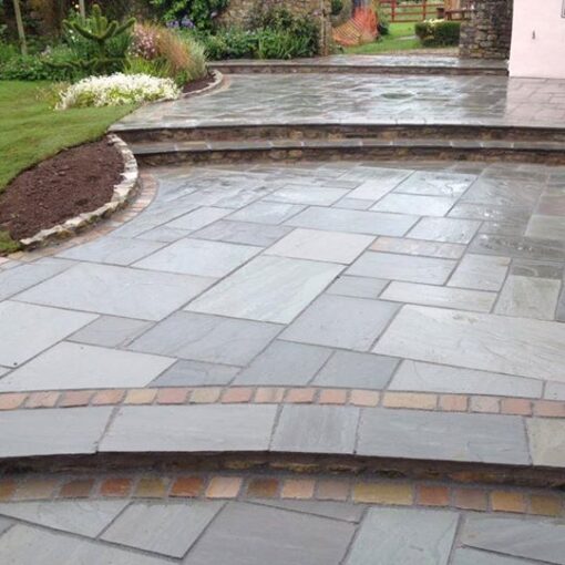 Kandla Silver Grey Sandstone Paving Calibrated 22mm