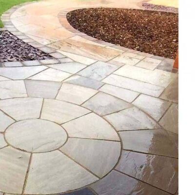 SILVER GREY SANDSTONE CIRCLE 3M WITH SOK