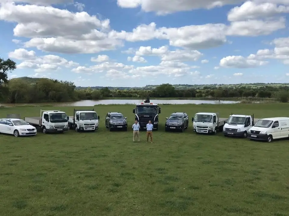 Perfect Pave delivery lorries at the Tarnock yard